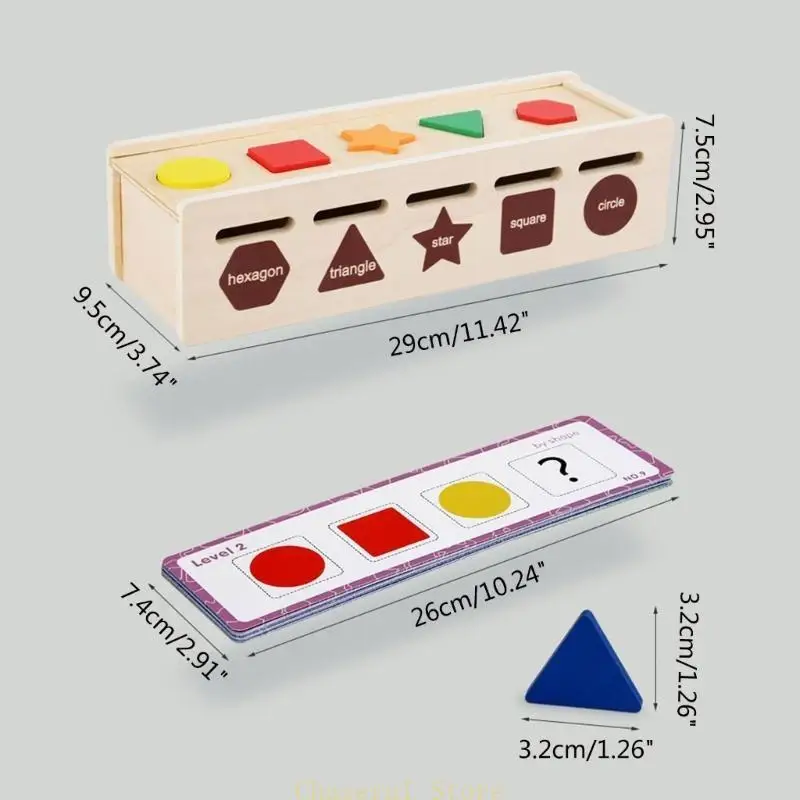 Houten puzzel Geometrisch bijpassend speelgoed voor kinderen Kleurvorm Leerkist Leren speelgoed Hersenen Ontwikkelingsspeelgoed Kindercadeau