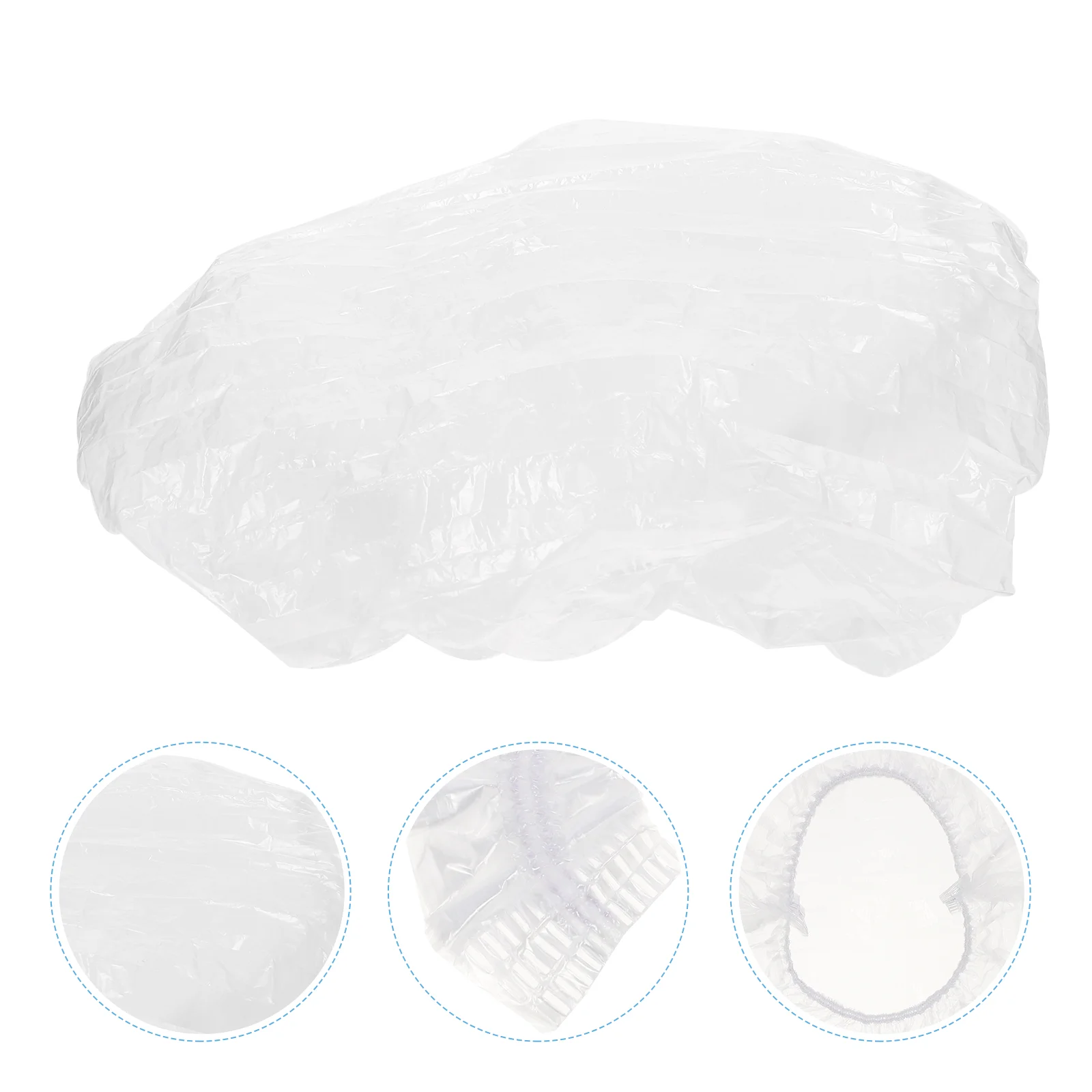 

200 Pcs Men Hats Disposable Shower Cap Bathing Supplies Female Supply Elasticity Caps Household White Miss
