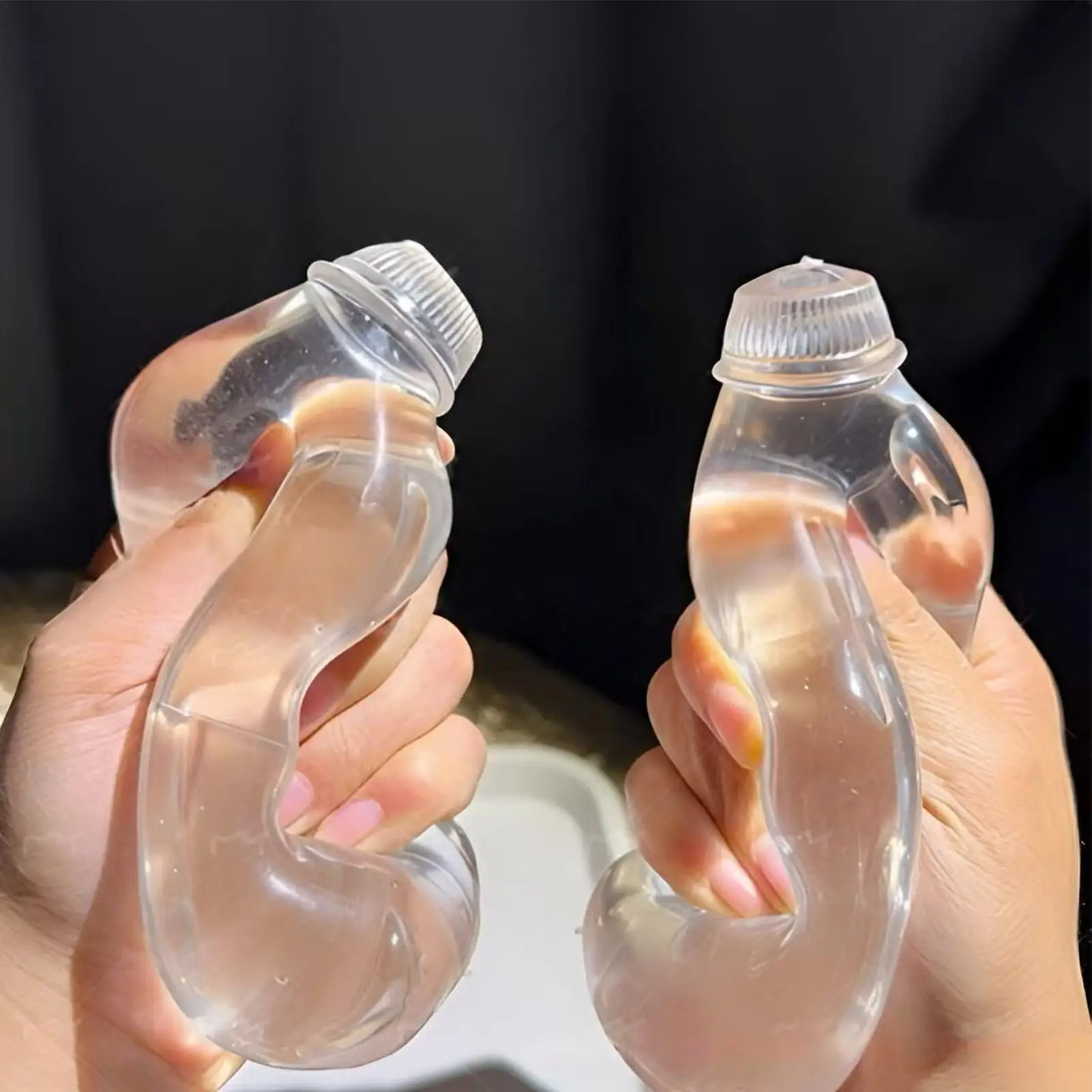 Water Bottle Squeeze Toy Soft Realistic Transparent Bottle Fun Game Quiet Fidget Toys for Family Friends Youth Teens Offices
