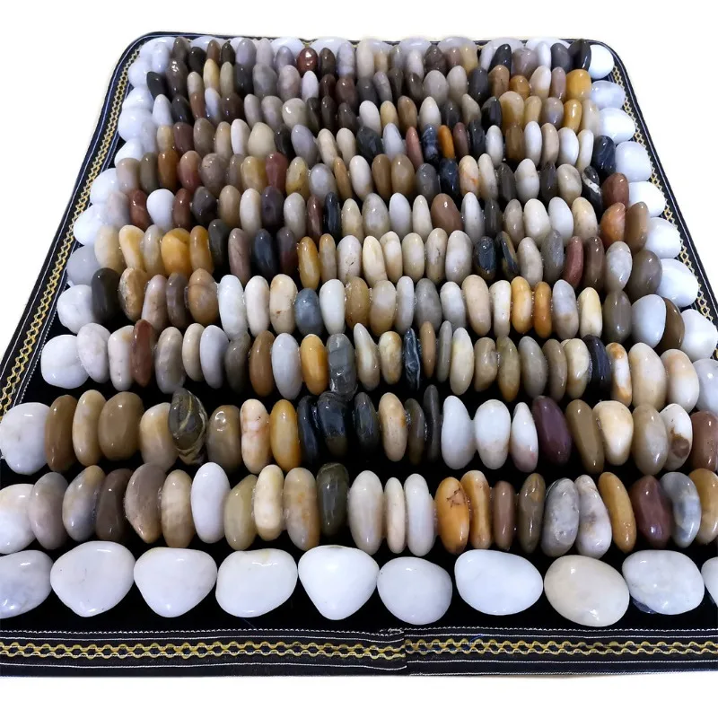 Pebble Foot Therapy Mat Acupoint Pressure Pad Stone Road Design Anti Fatigue Reflexology Carpet for Office Standing Elderly Rela
