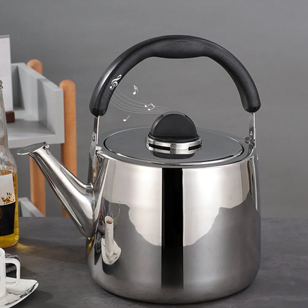 Stainless Steel Whistling Kettle for Gas Stove Induction Cooker Electric Cooker Fast Heating Anti-Scald Handle Dust Proof Insect