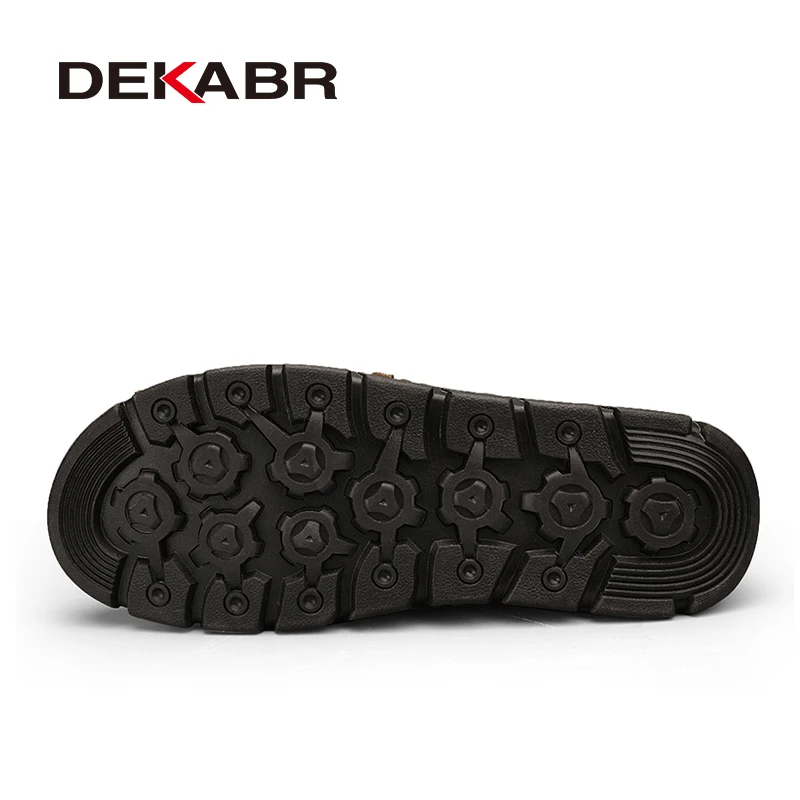 DEKABR-Botas de cuero hechas a mano para hombre, botines cálidos y cómodos para exteriores, de negocios, talla grande 38-48, para invierno