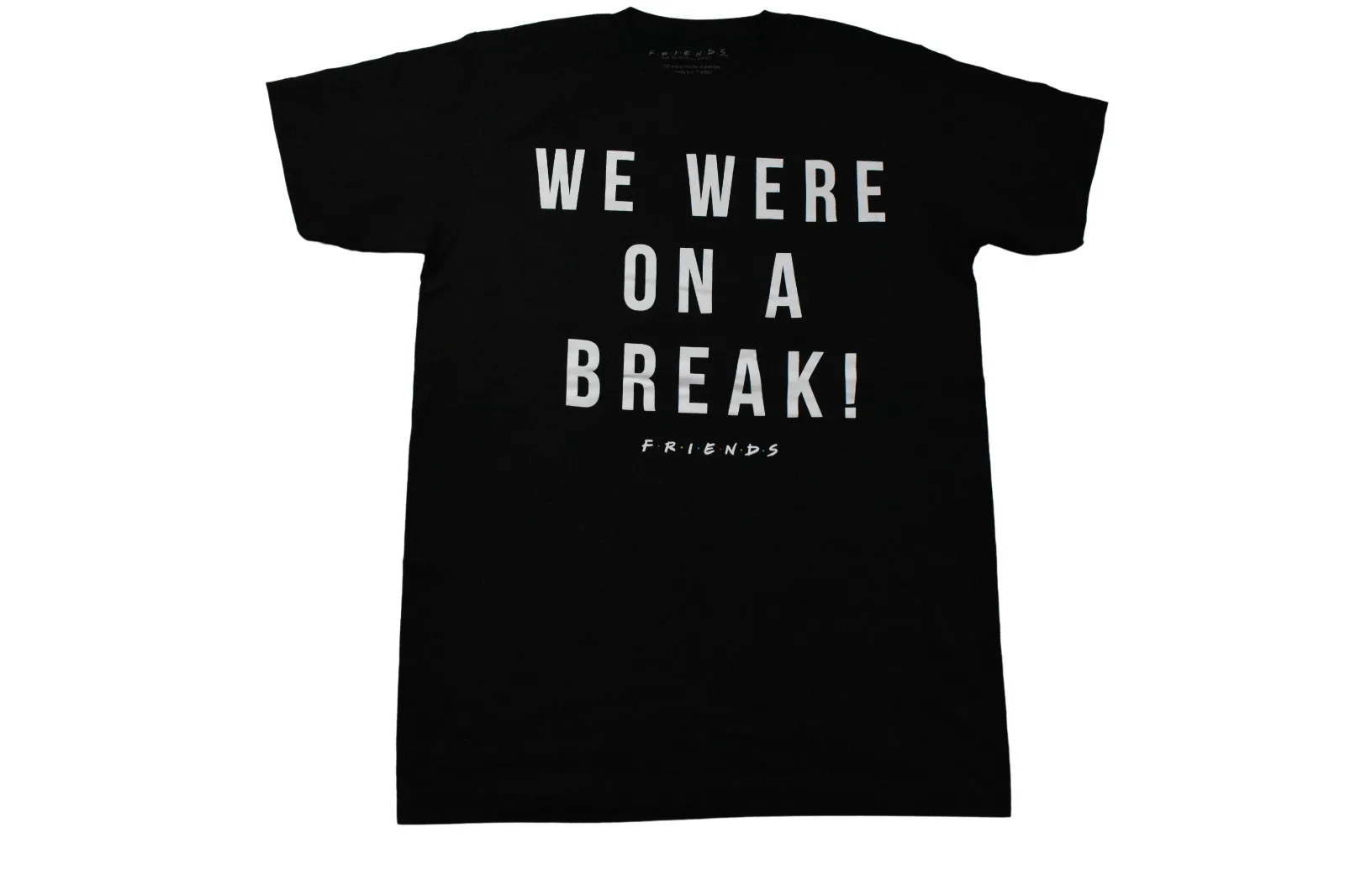 Friends The Tv Series Mens We Were On A Break Black T Shirt New M