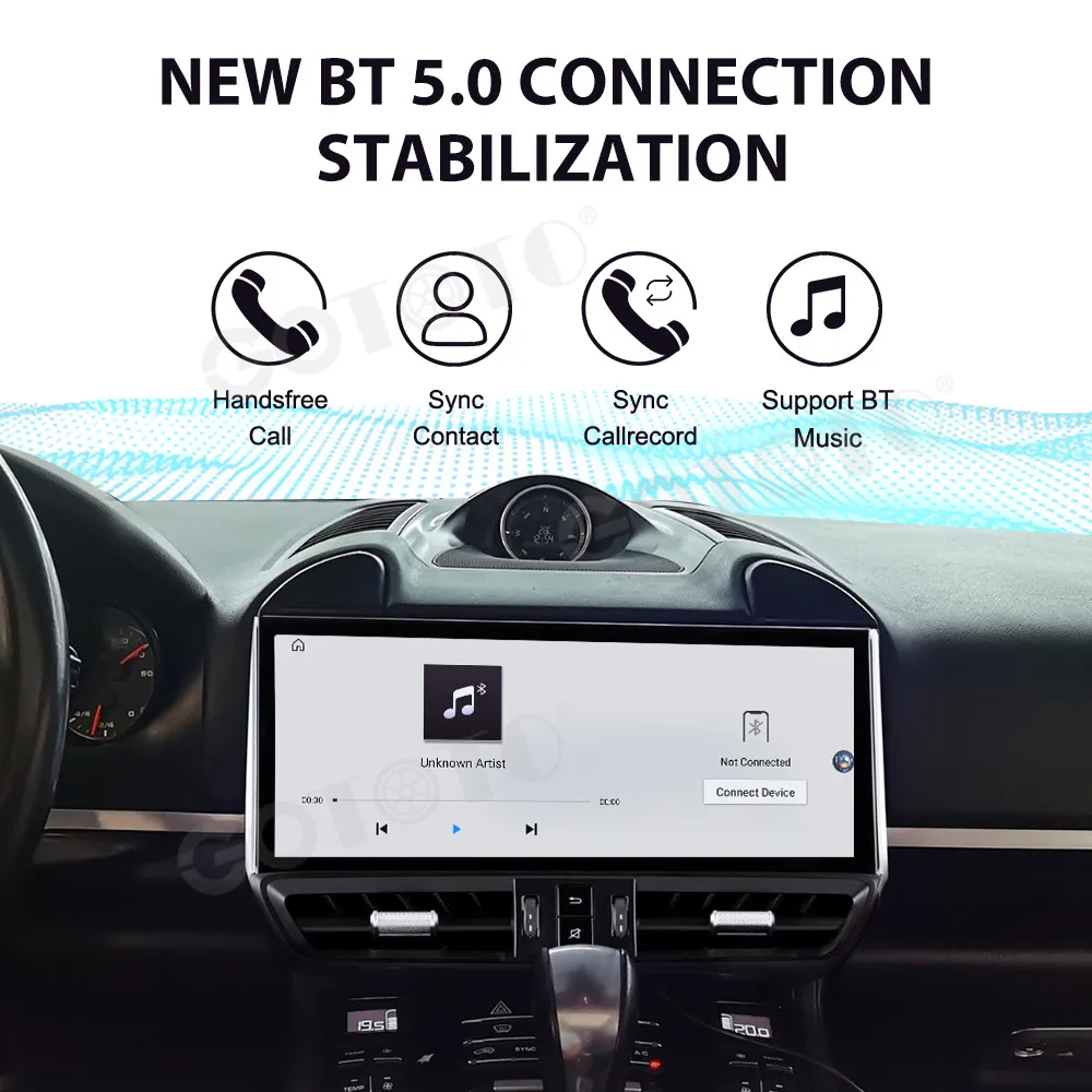 12.3 Inch GOTOTO Android 15 Car Multimedia Player For Porsche Cayenne 2010-2016 Upgrade To 2024 Style GPS Navigation Wireless