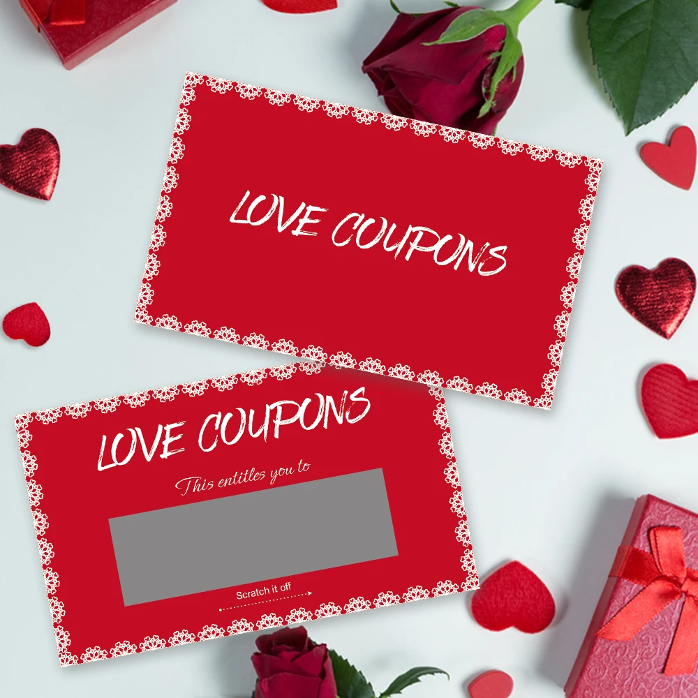 24 قطعة من بطاقات الملاحظات الفارغة، بطاقات خدش للزوجين الأحمرين، بطاقات خدش مفاجئة للعطلات لعام 2026، زينة للحفلات، بطاقات هدايا ذاتية الصنع