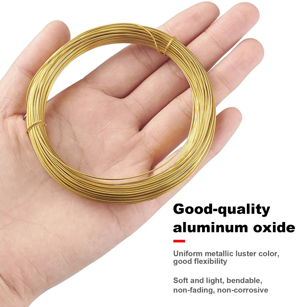 10PCS 0.8mm Diameter Colored Aluminum Wire Flexible Soft Assorted Color Oxidized Aluminum Wire Aluminum oxide DIY Craft Wire