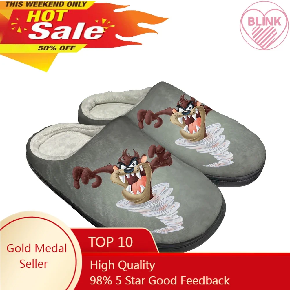 Hot Cool Cartoon Taz Fashion Katoen Custom Slippers Heren Dames Sandalen Pluche Casual Houden Warme Schoenen Thermisch Comfortabel Slipper