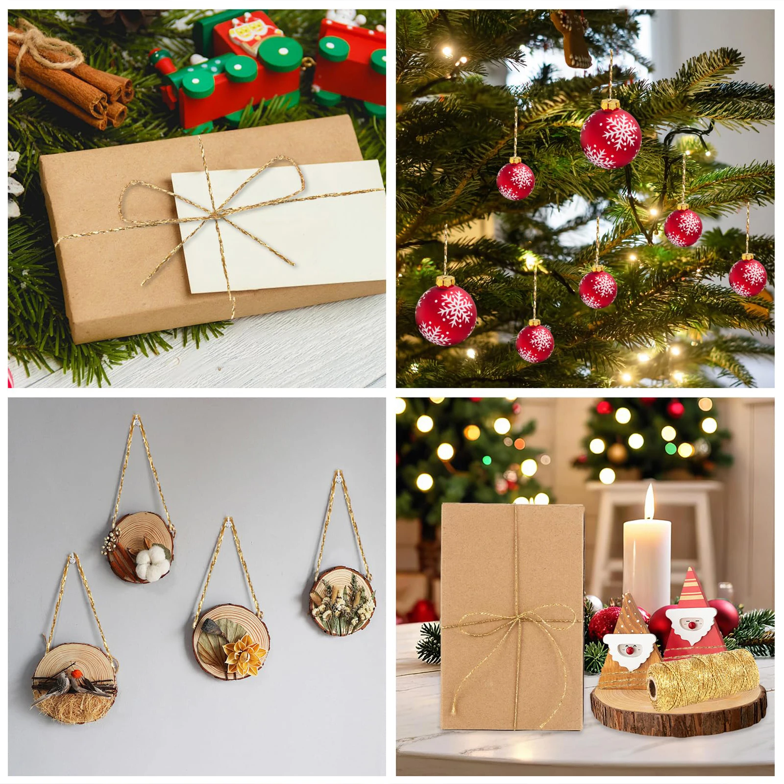 100 متر 1.5 مللي متر الذهب والفضة سلسلة اليدوية حبل حبال معدنية لتعليق العلامات الخياطة Crafts بها بنفسك الحرف هدية الكريسماس التفاف ديكور #6