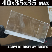 NEW 40x35x35cm HD Acrylic Display Boxes Figure Transparent Display Cabinet Plexiglass Dust-proof Model Storage Box Diy Assembled