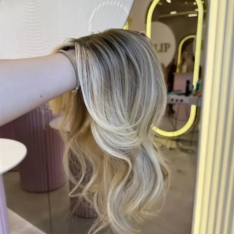 

Soft Ombre Blond body wave Hair 150 density and 13×4 100%human hair wig lace front wig, with baby hair pre plucked and f