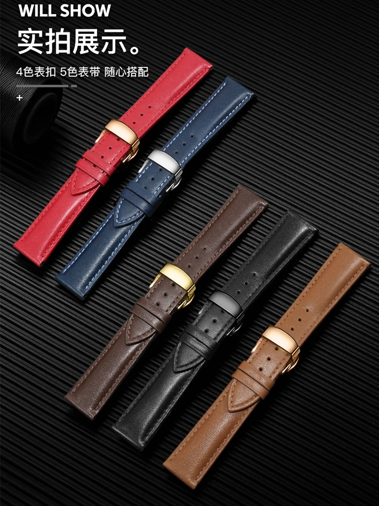 حزام ساعة نسائي من الجلد مناسب لسلسلة Casio Earth Heart EFR-303L EFV-540 حزام رجال الأعمال #1