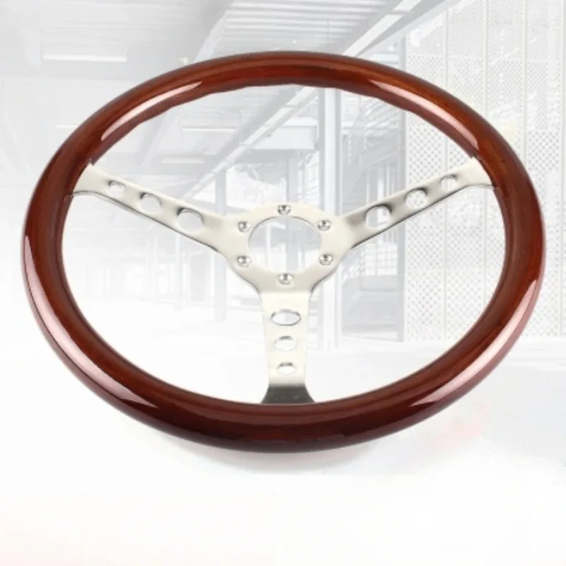 

Refitting 15 Inch Diameter 380mm Solid Wood Peach Plated Bracket for Classic Hip Hop Retro Universal Steering Wheel