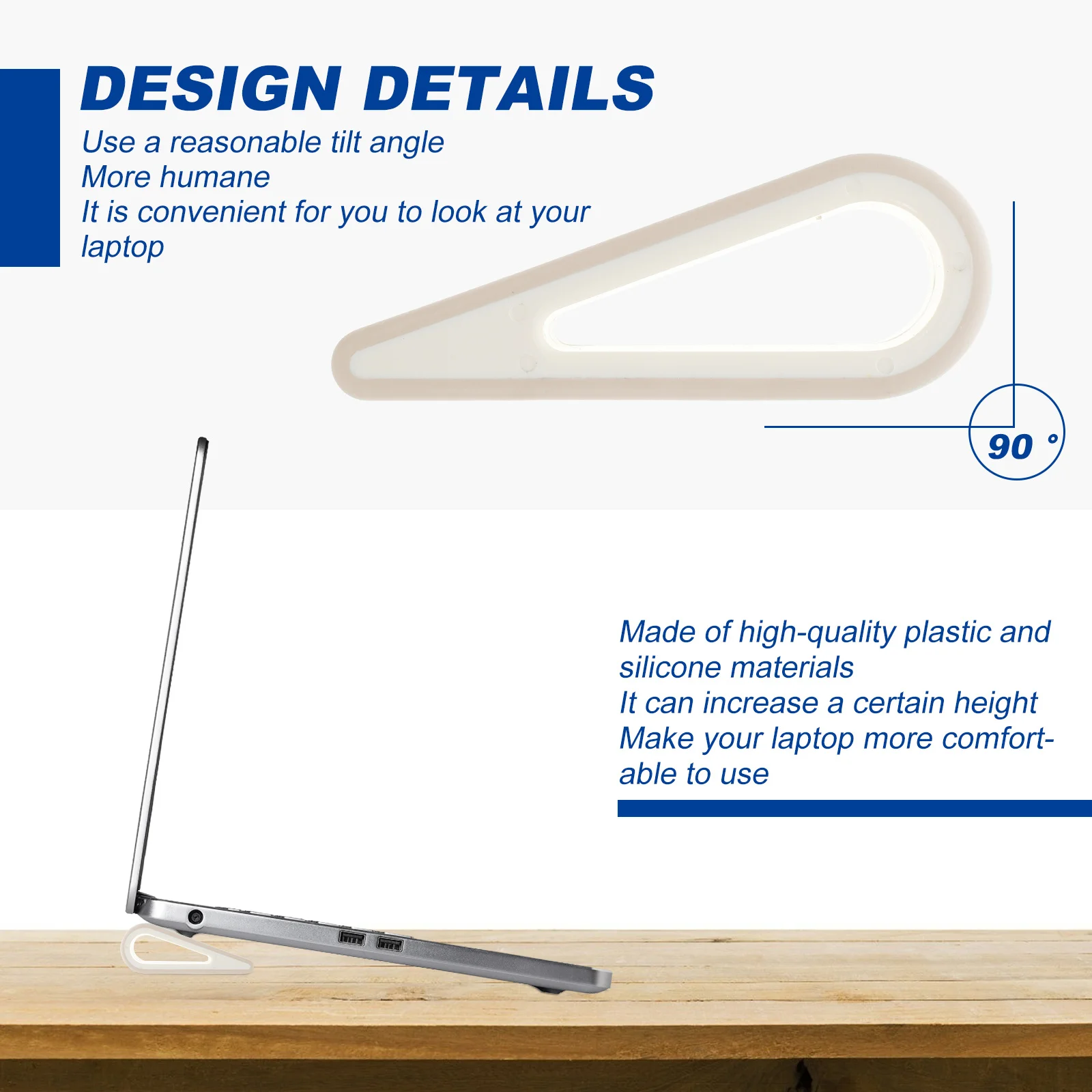 

2Pcs Lightweight Laptop Stand Silicone Holder with Optimal Slope Angle for Comfortable Viewing Home Office Shop Use