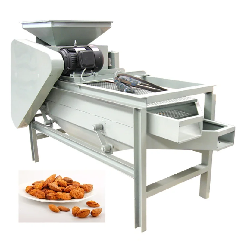Large Commercial Almond Hazelnut Walnut Kernel Separator Nut Shell Cracking Almond Husking Machine