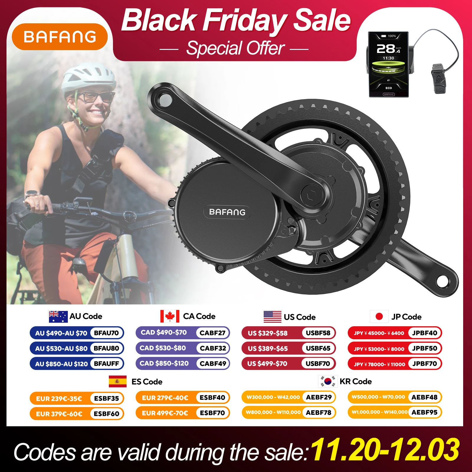 

Bafang Mid Drive Motor Bike BBS02B 48V 500W Electric Bicycle Conversion Kits Fit for BB Size 68mm-73mm Central Engine CAN