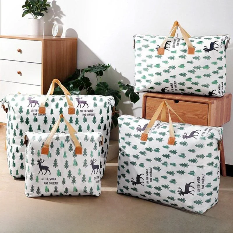 Extra Large Capacity Cotton Quilt Storage Bag Kindergarten Travel Clothing Moving Packing Bag Dustproof Non-Woven Fabric Bag