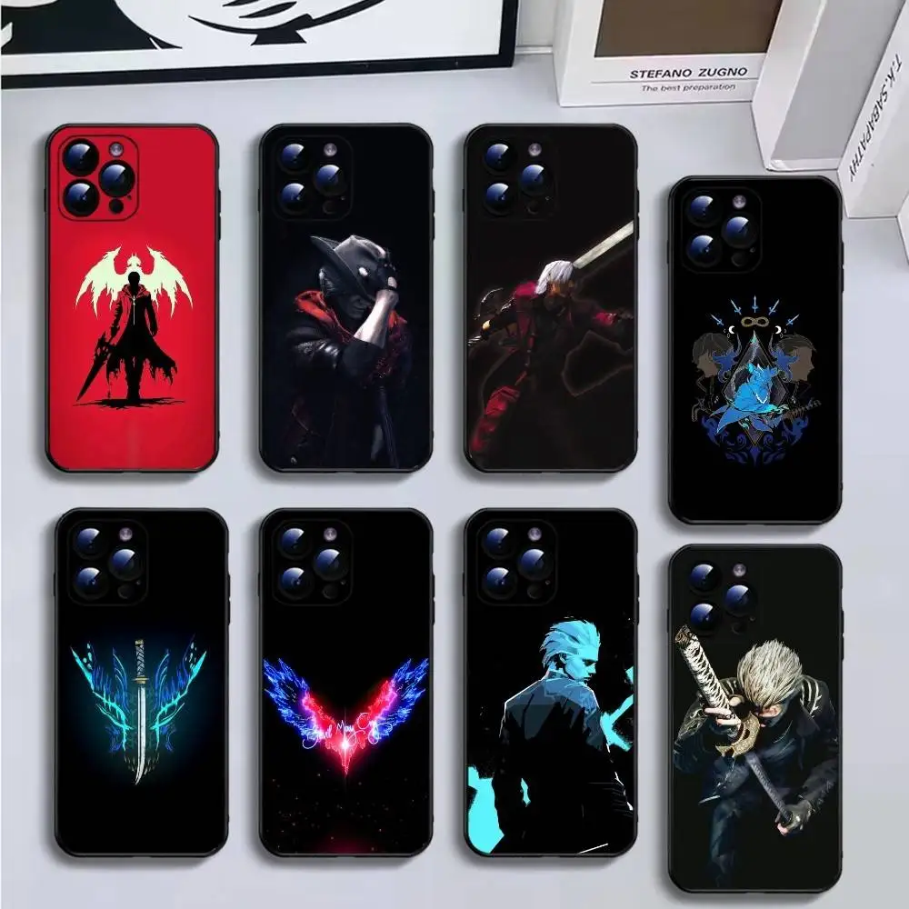 

D-Devil May Cry DMC Phone Case For iPhone16,15,14,13,12,11 Plus,Pro Max,XS,X,XR,SE,Mini,8,7,Soft Black Cover
