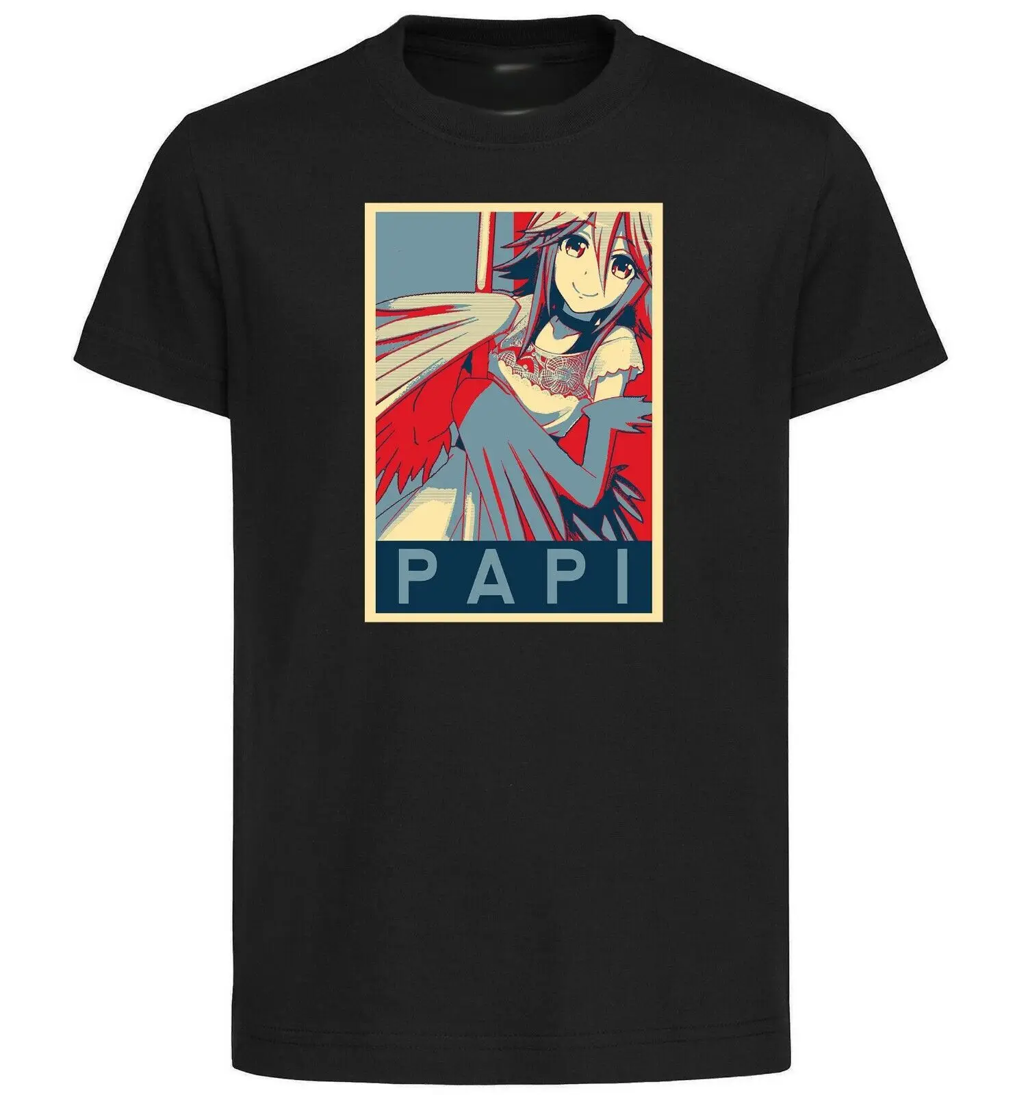 Black T-Shirt - Propaganda Monster Musume - Papi Variant 02-