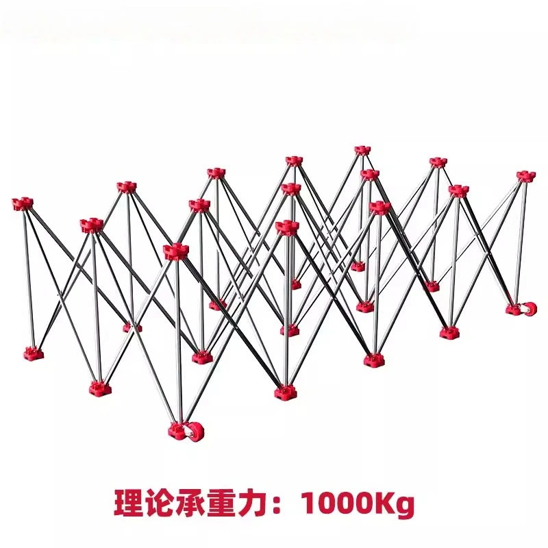 Spider leg woodworking special retractable folding table multi-functional tile glass with wheels support frame