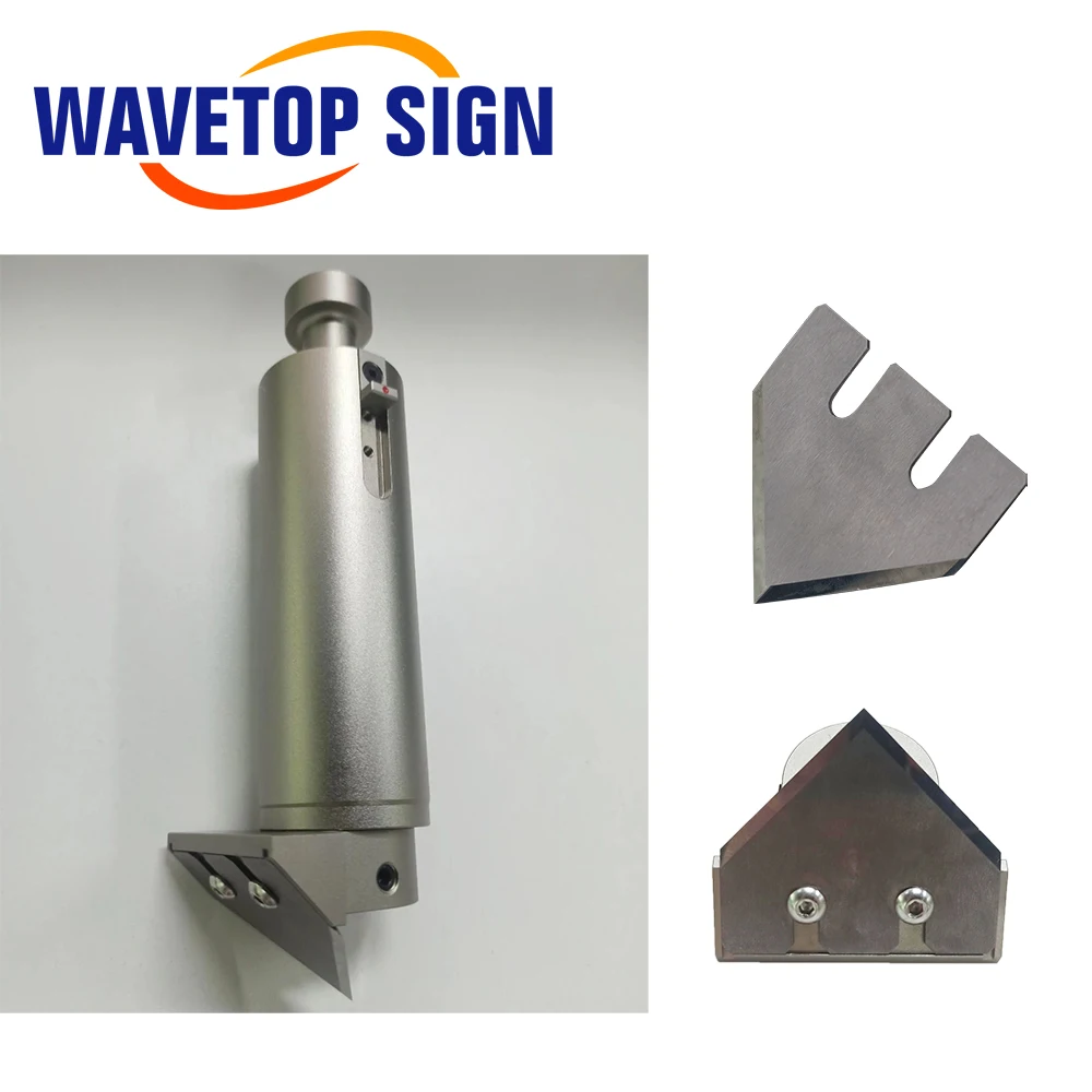 WaveTopSign CNC cortador de cuchillos oblicuo de borde igual, cabezal de cuchillo vibratorio de 20mm de espesor, tablero de panal de PVC de vidrio suave, tablero KT