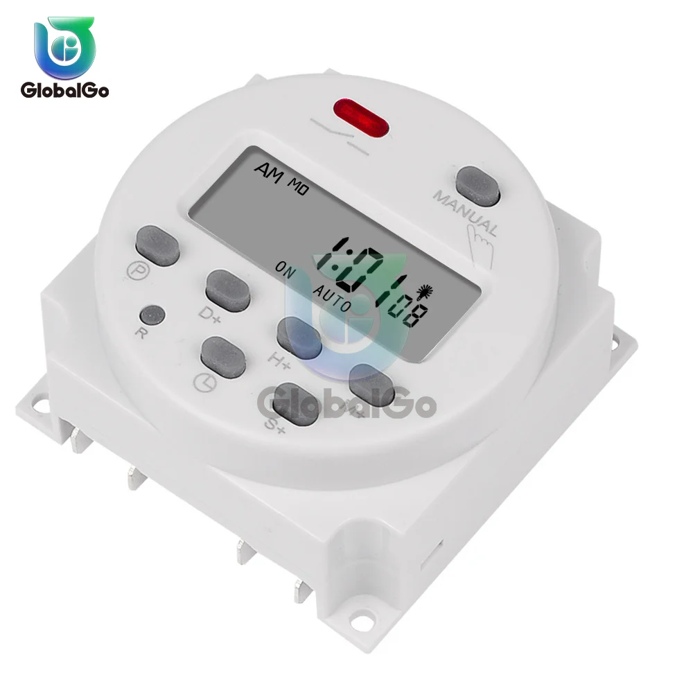 CN101S Digital Automatic Cycle Timer Switch 7 Days Weekly Programmer Electronic Timer Switch Time Relay with Countdown 12V 24V