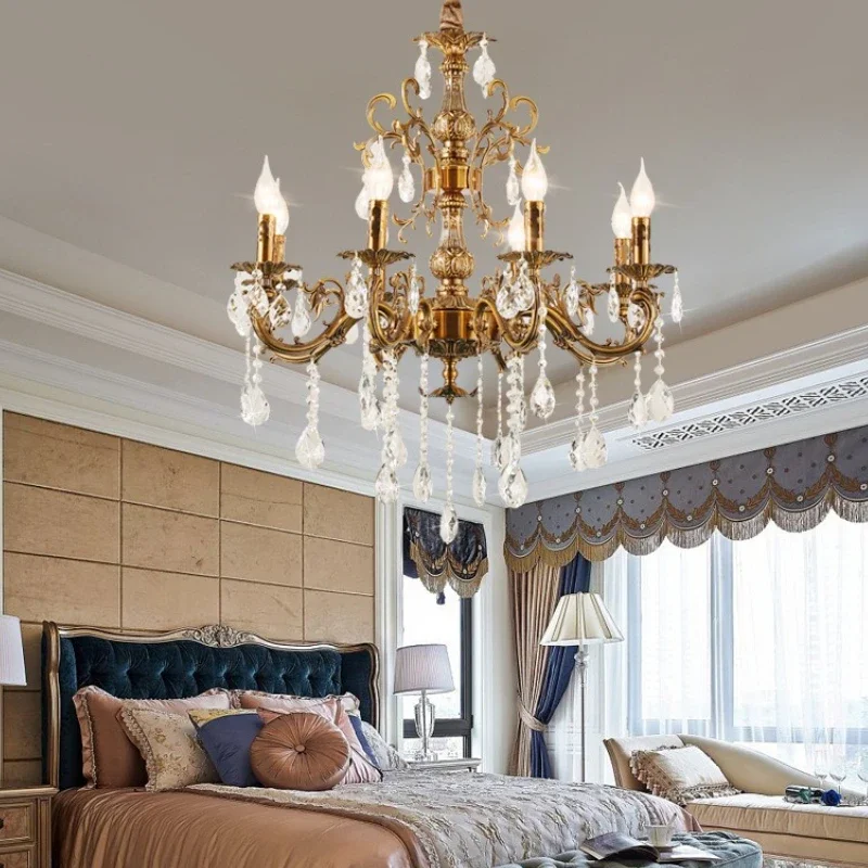 

SANDYHA Elegant Crystal Pendant Light Chandelier Modern LED Fixture for Restaurant Living Room Bedroom Study Stylish Decor