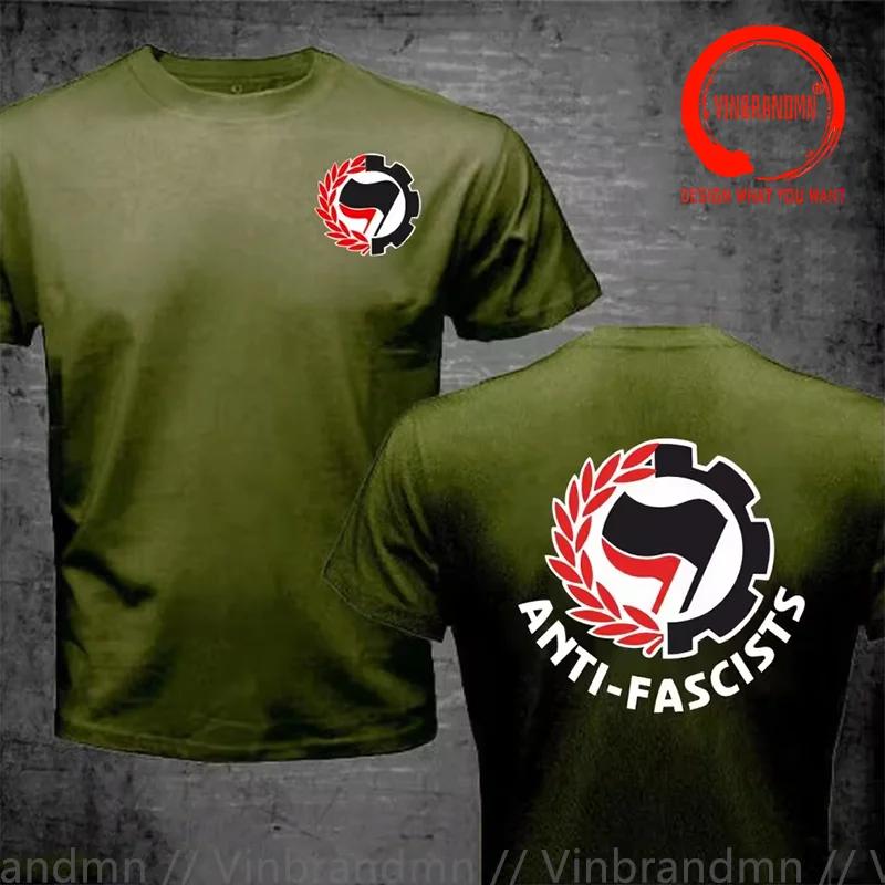 Anti-fascists Antifa T Shirt Men Fashion Trendy Casual Clothing Stylish Tops Tee Shirt Leisure Tshirt Men's Cotton T-Shirt