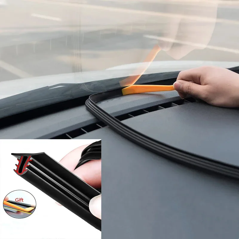 1.6m Auto Dashboard Sealing Strip Universal Car Sticker Rubber Seals Noise Insulation for Weatherstrip Car Accessories