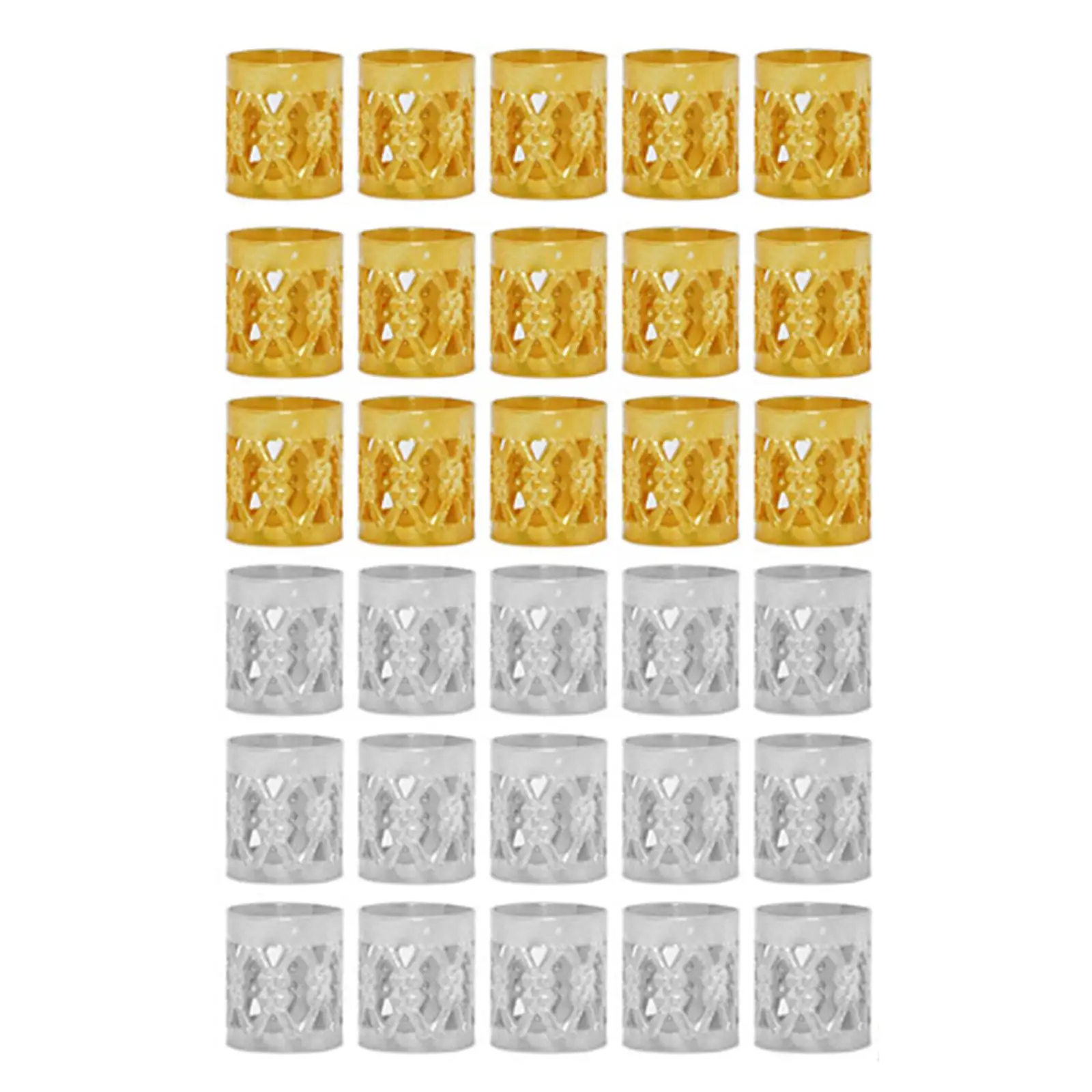 80 قطعة من خرز تجديل الشعر مجوهرات الشعر المعدنية لضفائر النساء #5