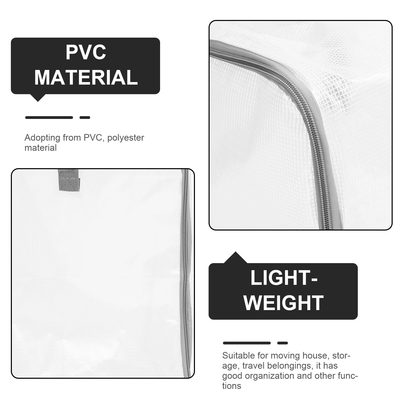 

Large Capacity Portable Folding Storage Bag Lightweight Bedding Quilt Clothes Organizer Travel Luggage Bag with