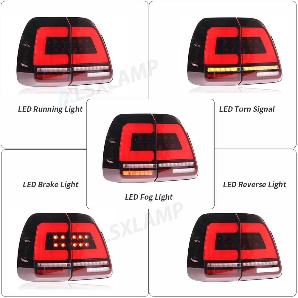 LED Tail Light Assembly For Toyota Land Cruiser 100 1998-2007 Taillight For Land Cruiser J100 Taillamp Rear Lamp Car Accessories