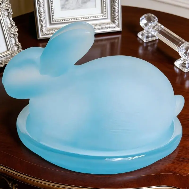 Glass Rabbit Candy Jar Elegant Transparent 6 Glass Rabbit Candy Jar Elegant Transparent