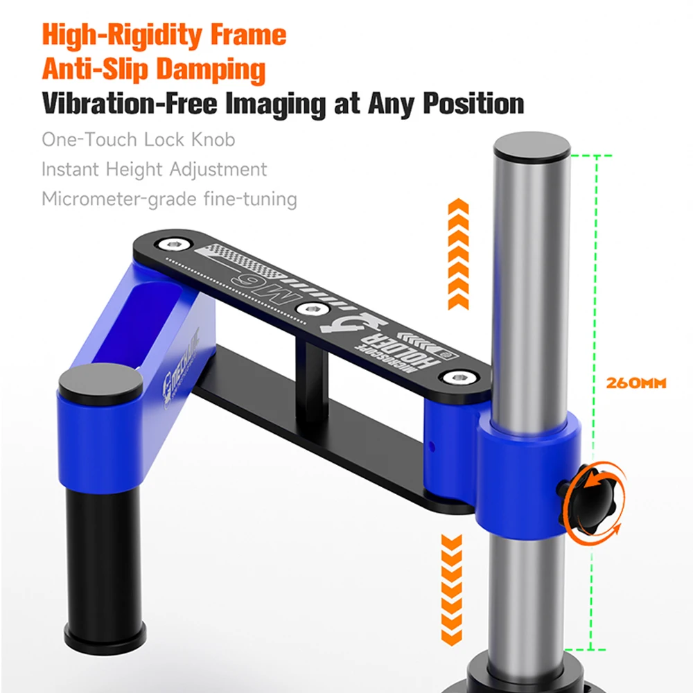 MECHANIC M6 현미경 듀얼 포지셔닝 스테레오 현미경 용 접이식 스윙 암 스탠드 전자 수리 지원 스윙 암 도구