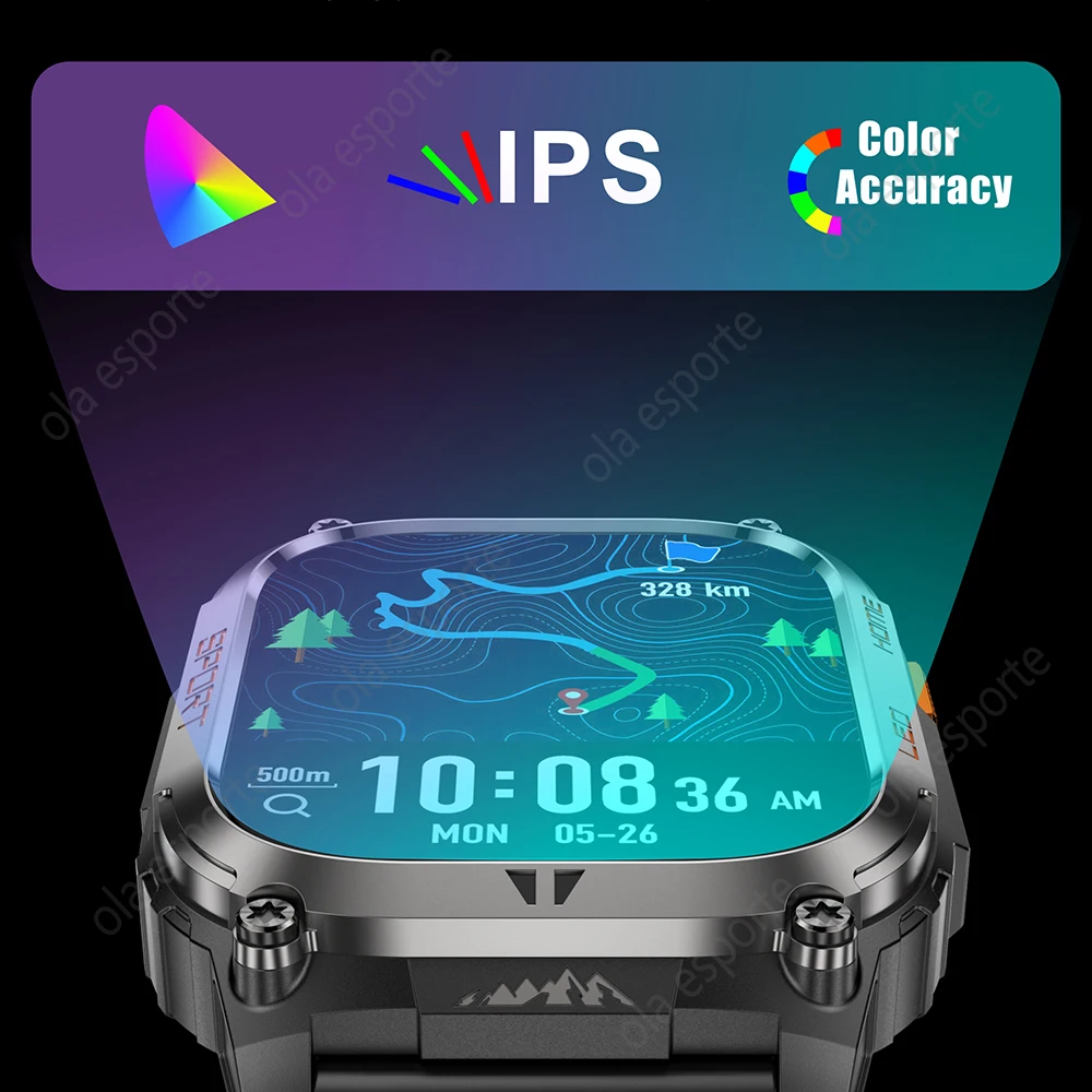 New GPS Smart Watch Men 2.01inch HD Large Screen Compass Smartwatches Heart Rate Bluetooth Call Sports Health Tracekr Smartwatch