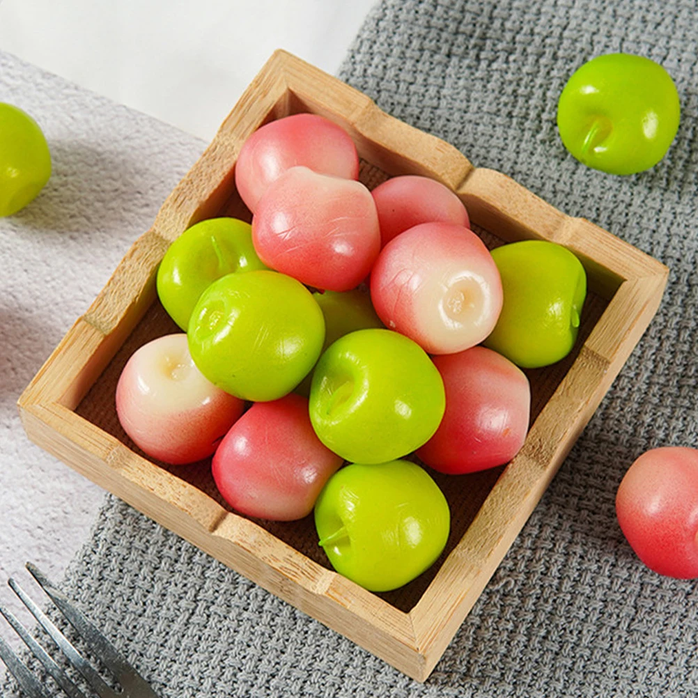 

6 Pcs Mini Apple Toys Artificial Fruits for Decor Fake Apples Automatic Cognitive Model