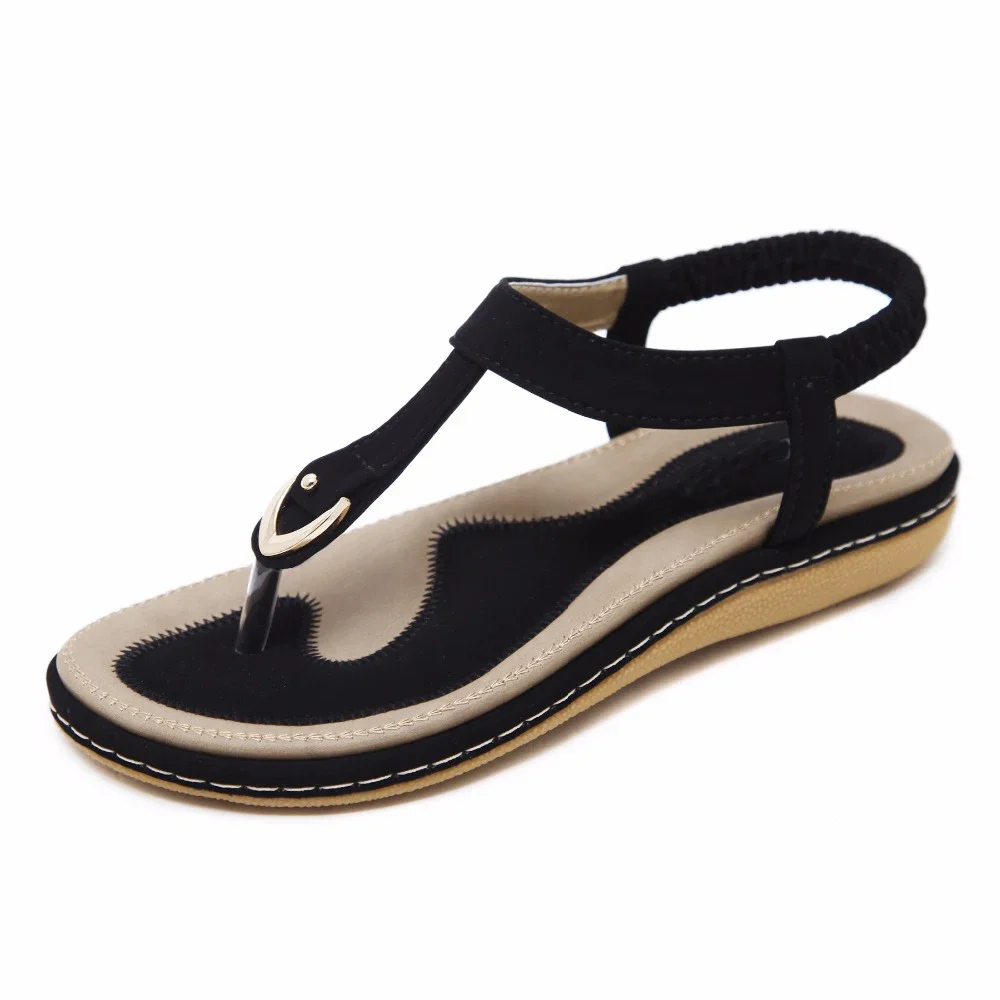 BEYARNE Summer Sandals Women Comfortable Summer Women Sandals Flat Big Size