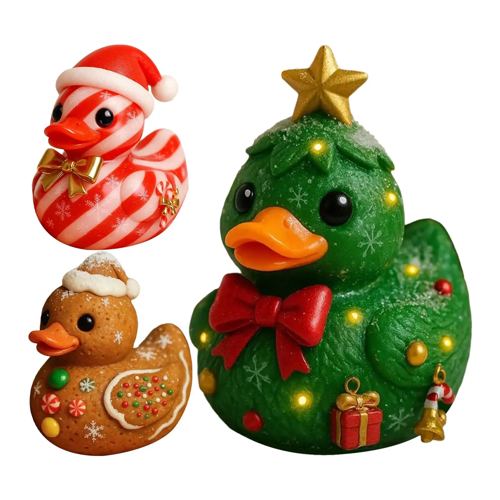 Gingerbread Duck Christmas Decorations Christmas Tree Duck Ornament Cane Sugar Duck Christmas Cheer Duck Creative Ornament