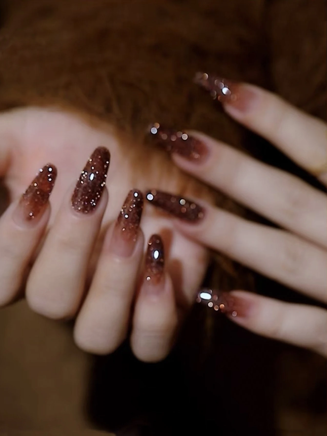 1-6pcs 2025 Summer Gel Polish - Maillard Diamond Glitter Nail Art Kit, 6 Whitening Shades with Mirror Reflection