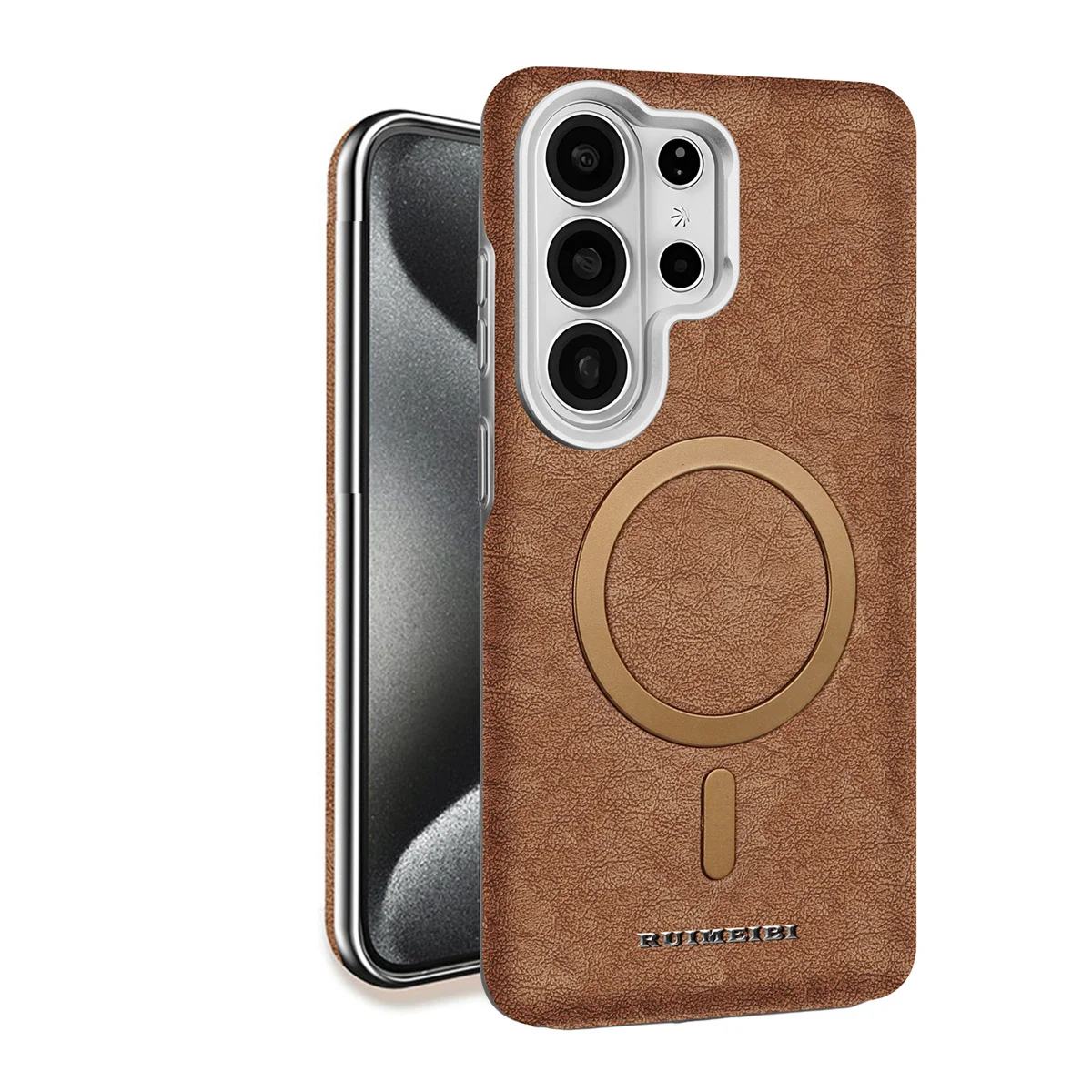 For MagSafe Magnetic PU Leather Phone Case for Samsung Galaxy S23 S26 Ultra S25 S24 Plus Retro Matte Shockproof Protective Cover