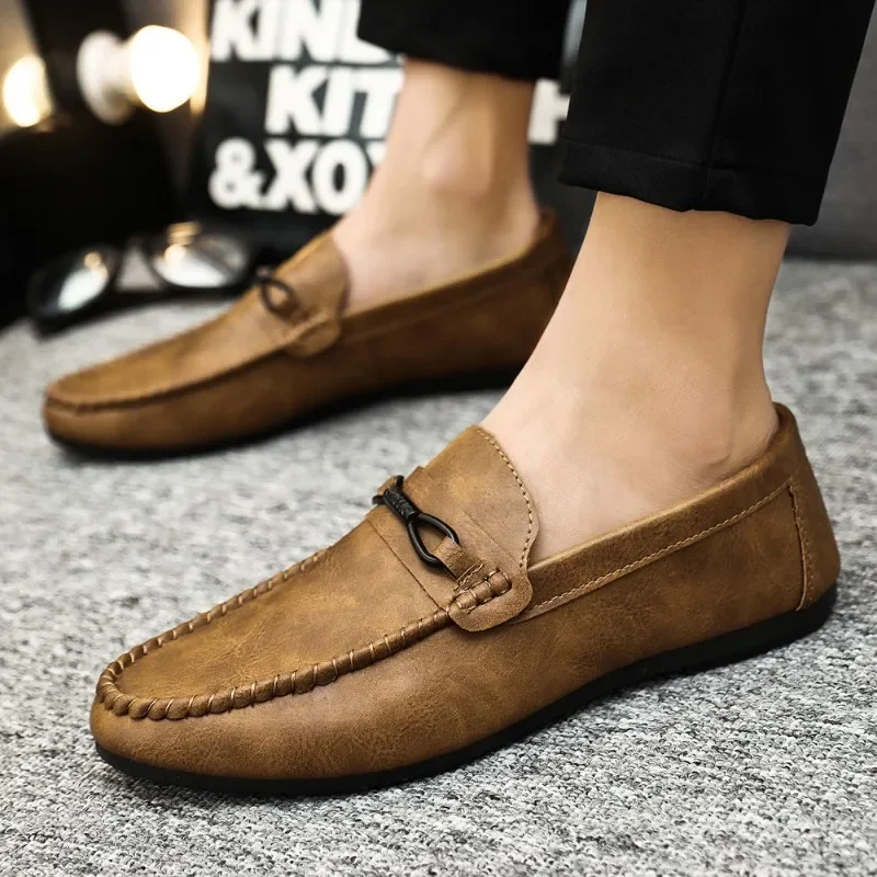 

Leather Shoes for Men Dress Business Formal Man Casual Shoe New In Pu Promotion Classic Original Legitimate Common Social Retro