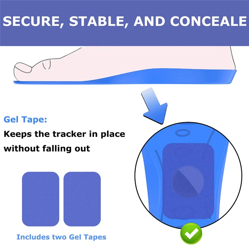 

AS96-Insoles For Airtag Protective Cover Comfortable Securely Mounted Shoe Inserts Shoe Insoles For Kids And Child 235-250Mm