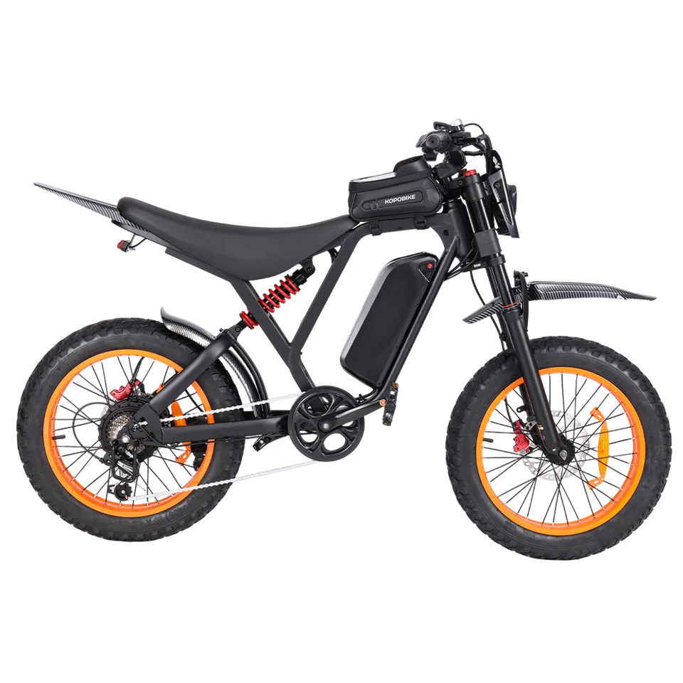 US Stock 2000W Peak 100N.m Motor Electric Bike Adults 35MPH 48V 20Ah 960Wh Battery 20 Inch Fat Tire Off Road Dirt Bike Full Suspension Hydraulic Brakes UL2849 image 3