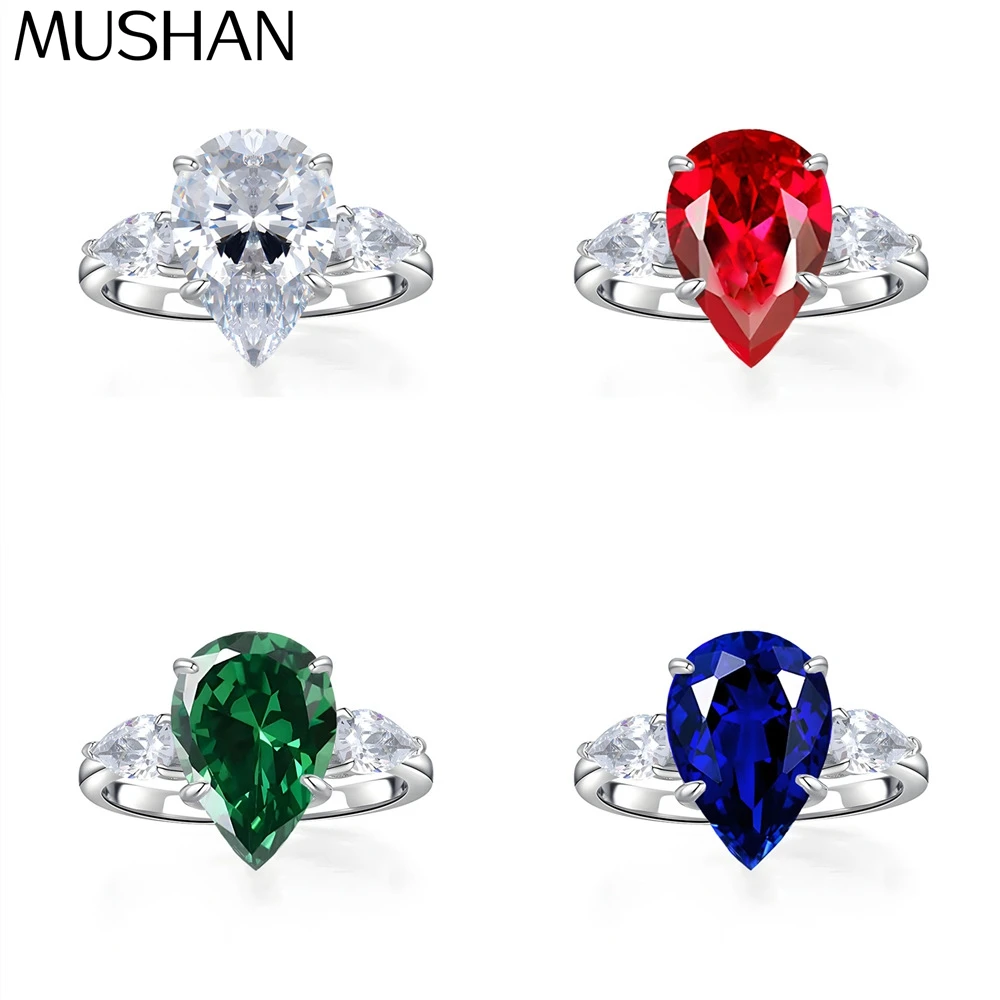 

Ювелирные изделия MuShan: Кольцо из стерлингового серебра 925 пробы с драгоценными камнями HCD, обручальное, для помолвки, подарок на День святого Валентина, женские кольца, изысканные ювелирные изделия
