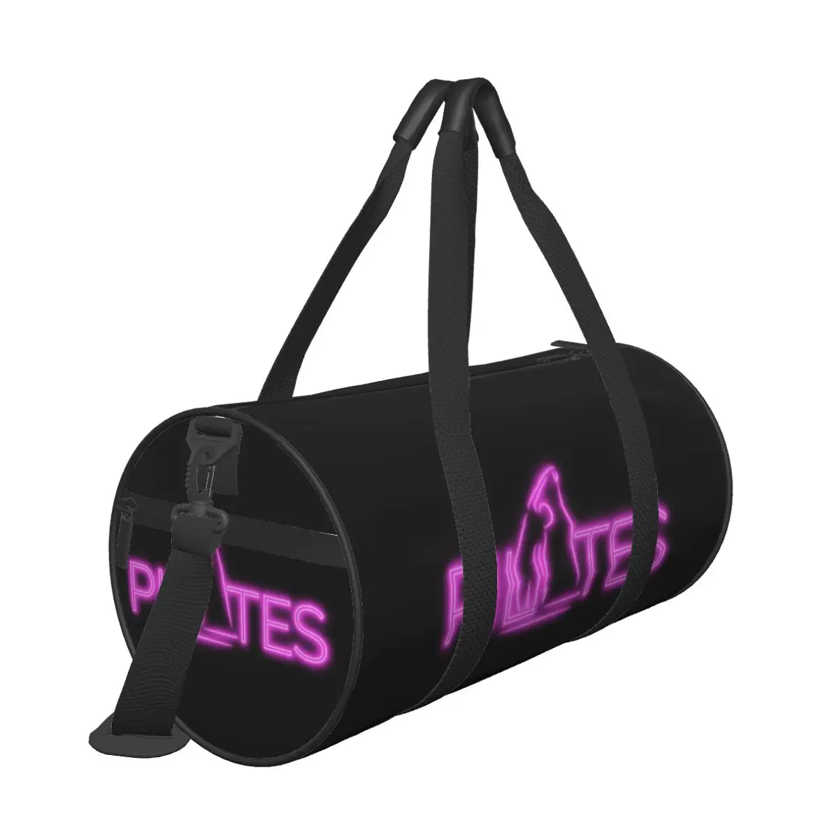 Hot Sale Pilates Swakatee Pose In PILATES Word Neon Effect Travel bag Fall Road Trip Travel Organizer Bag