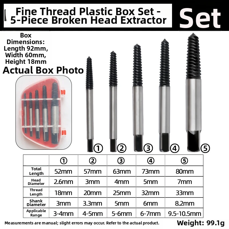Thread Picker Set Broken Screw Extractor For Tough Repair Tasks Chrome Vanadium Steel Fine Thread Design For Ratchet Wrenches