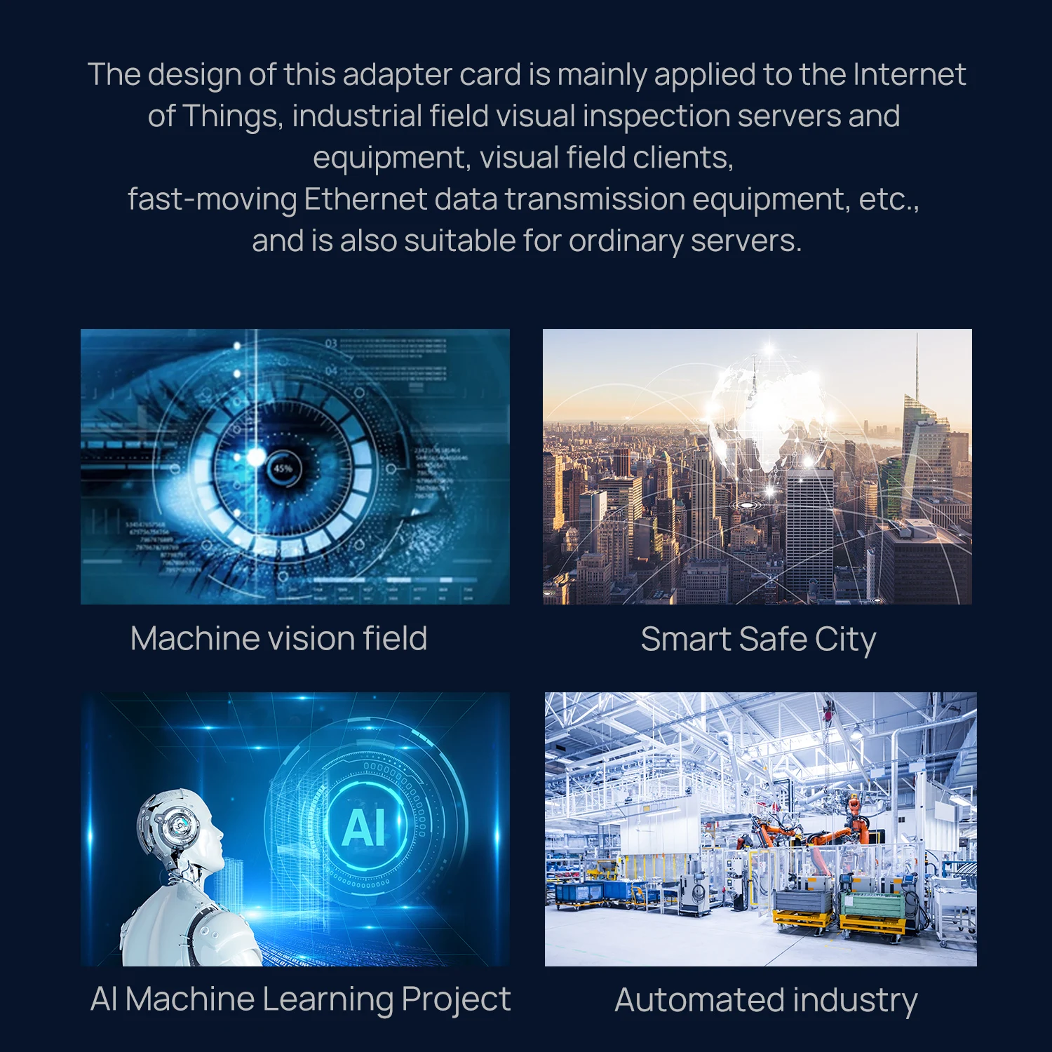 อะแดปเตอร์อีเธอร์เน็ตอุตสาหกรรมแปดพอร์ต x4 PCIe (I350อินเทล)-LRES2008PT