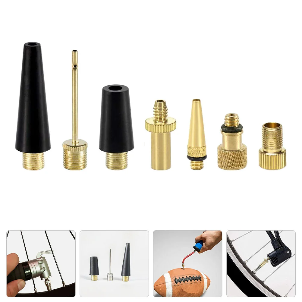 Inflation Adapter Bike Tire Pump Needle for Accessories Multi-function Brass Converter Ball Air Nozzle