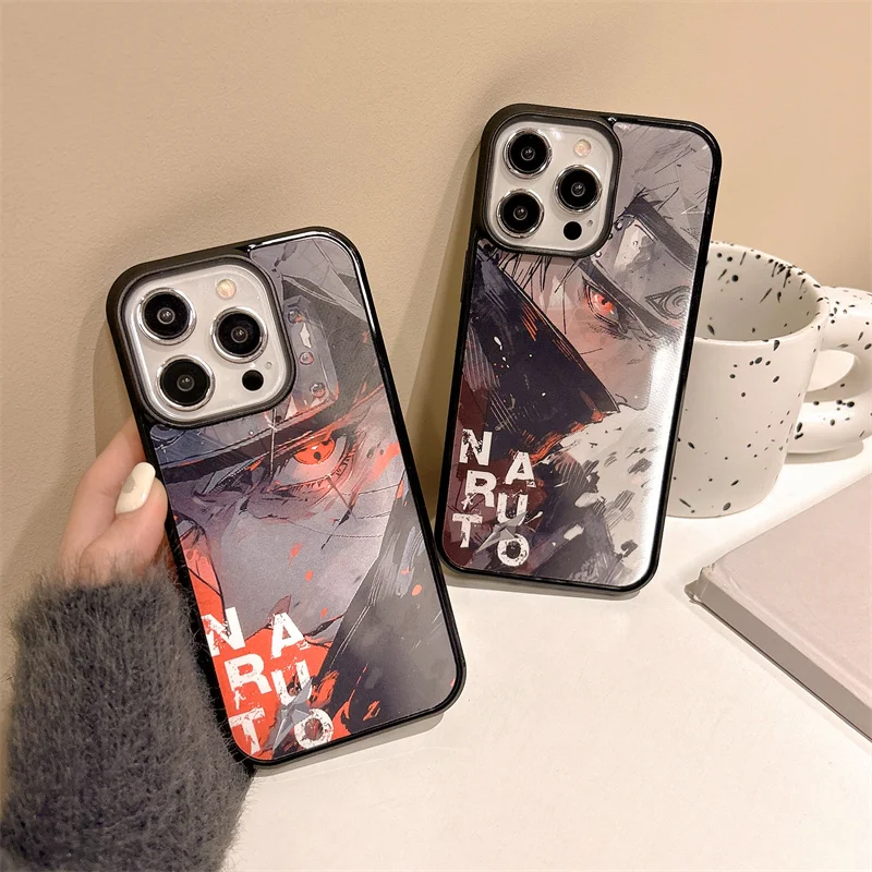 

Luxury Cartoon Anime 3D Naruto Magnetic Shockproof Phone Case For iPhone 15 14 13 12 16 17 Pro Max Plus Protection Cover Funda