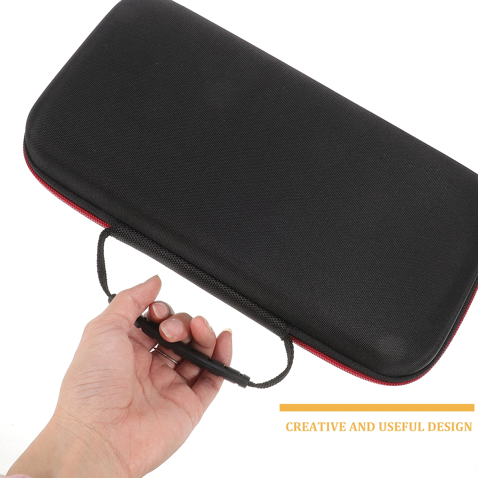 

EVA Microphone Storage Bag Black Lightweight Large Capacity Portable Mic Case Anti Drop Pressure Waterproof Travel Speaker