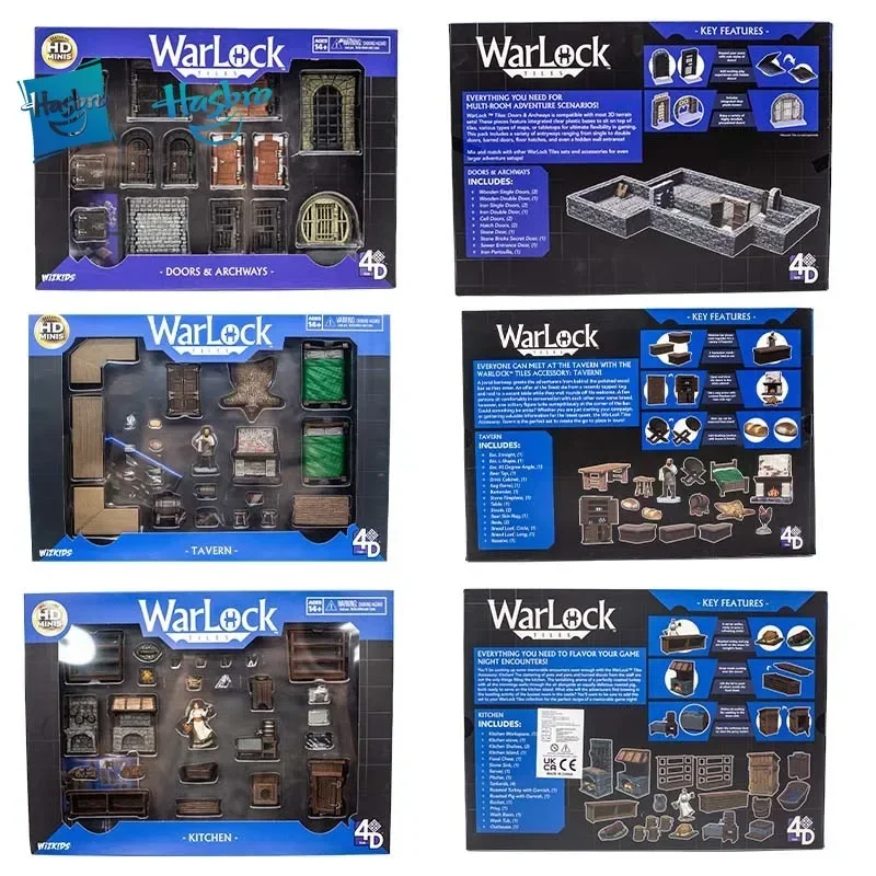 Wizkidz-azulejos de Warlock, juego de mesa DND, Terrain, cocina, puertas, arcos, Tavern, accesorios, juegos, juguete, microlandaft, regalos